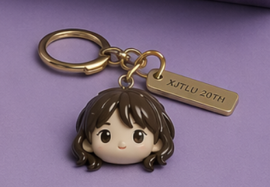 custom portrait keychain